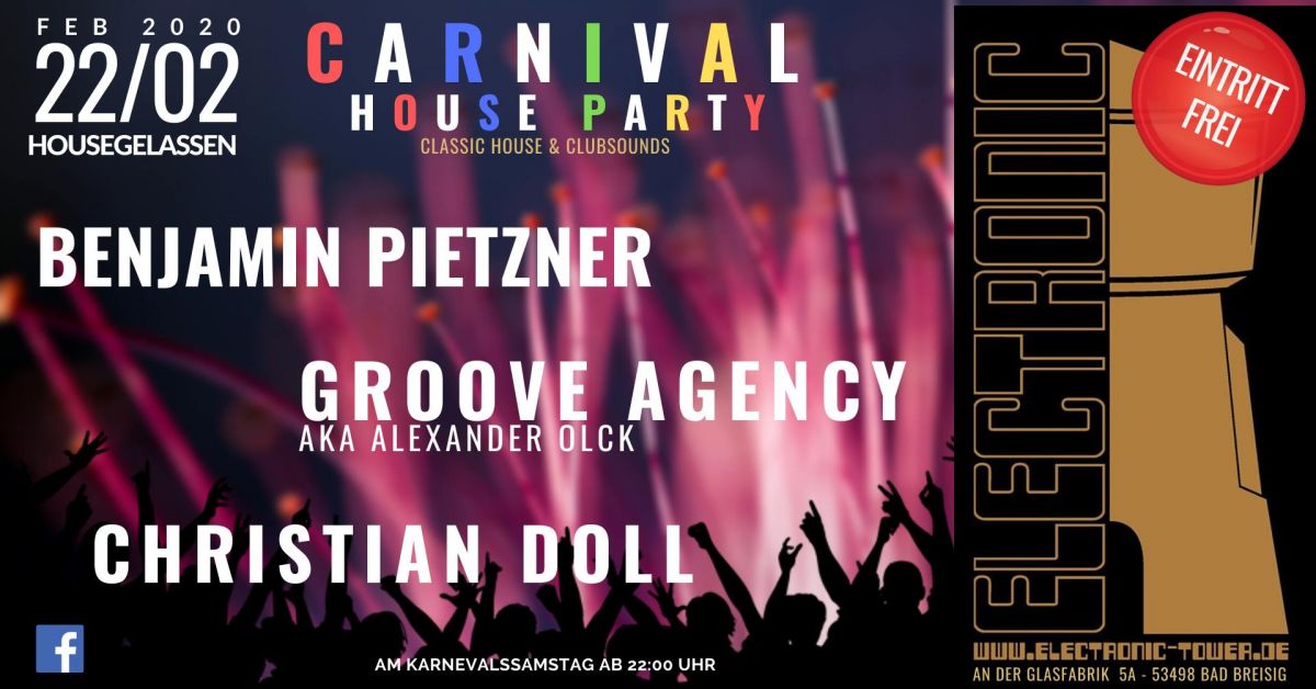 [22.02.2020] CARNIVAL HOUSE PARTY Electronic Tower, Bad Breisig
