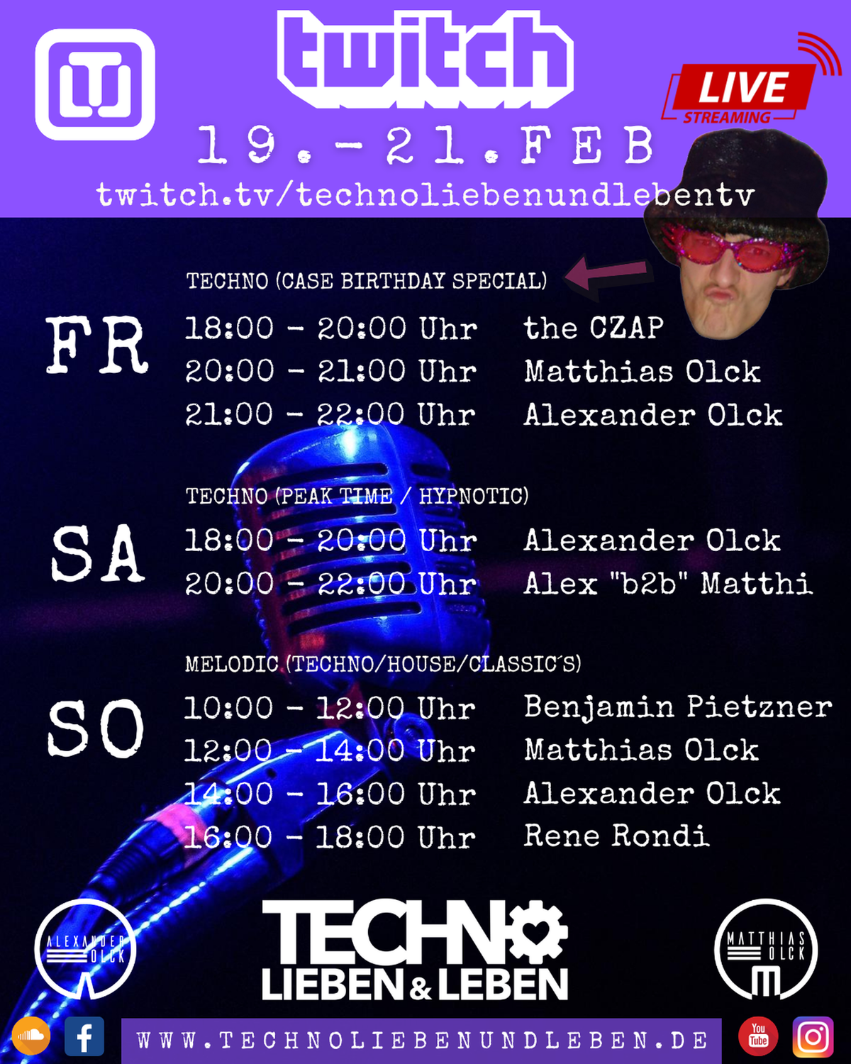 [21.02.2021] Techno Lieben &amp; Leben Livestream @ Twitch