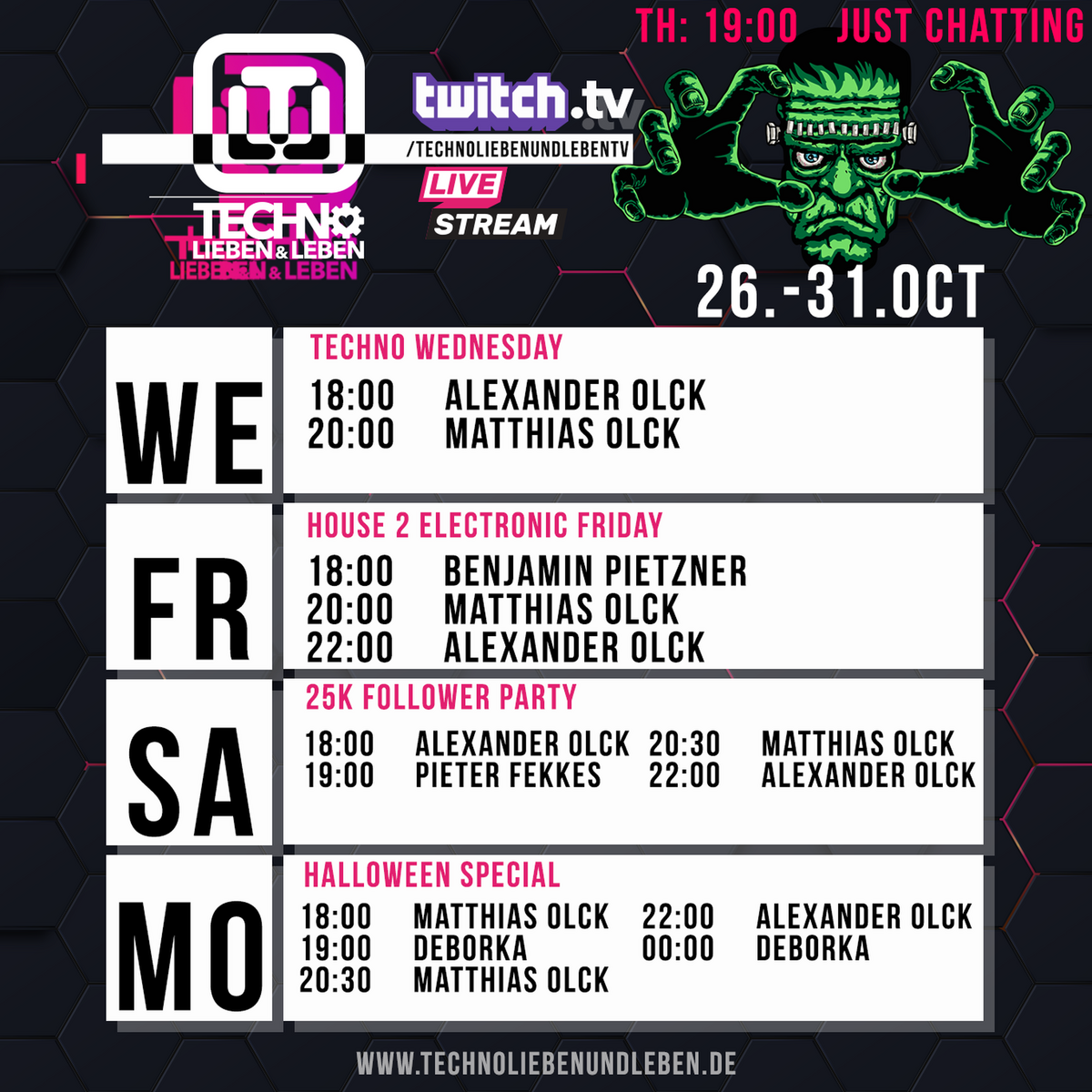 [28.10.2022] Techno Lieben &amp; Leben Livestream @ Twitch