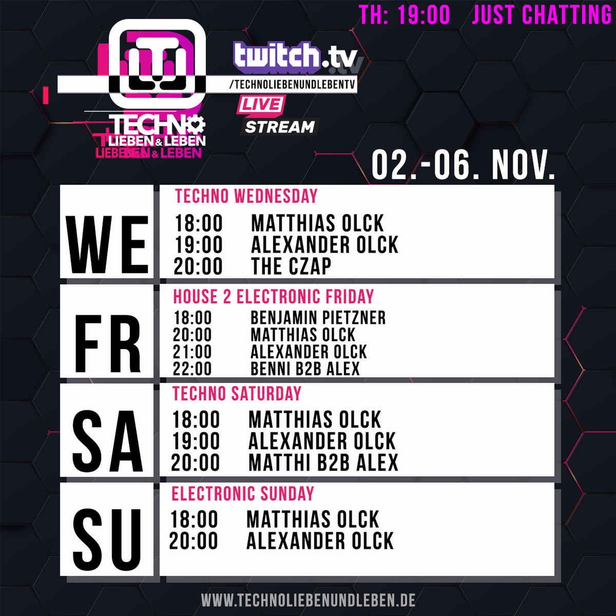 [04.11.2022] Techno Lieben &amp; Leben Livestream @ Twitch