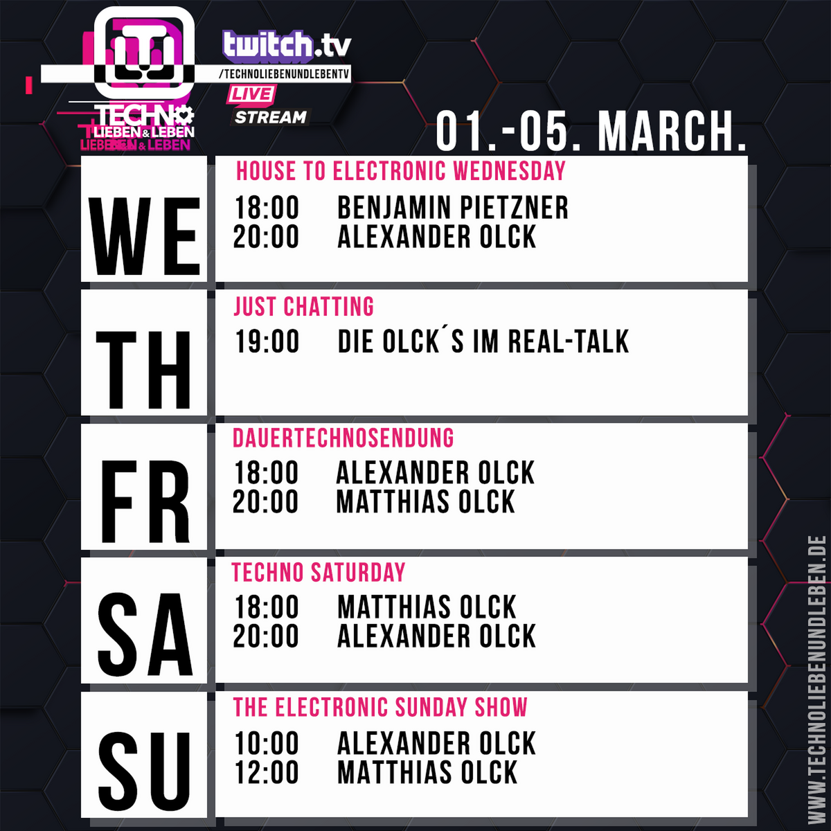 [01.03.2023] Techno Lieben &amp; Leben Livestream @ Twitch