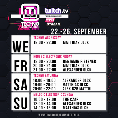[24.09.2021] Techno Lieben &amp; Leben Livestream @ Twitch