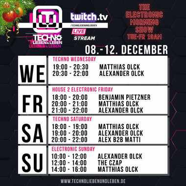 [10.12.2021] Techno Lieben &amp; Leben Livestream @ Twitch