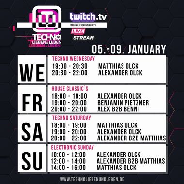 [07.01.2022] Techno Lieben &amp; Leben Livestream @ Twitch