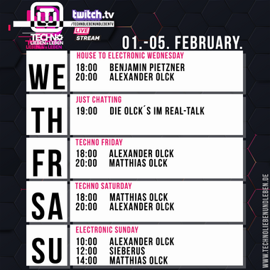 [01.02.2023] Techno Lieben &amp; Leben Livestream @ Twitch